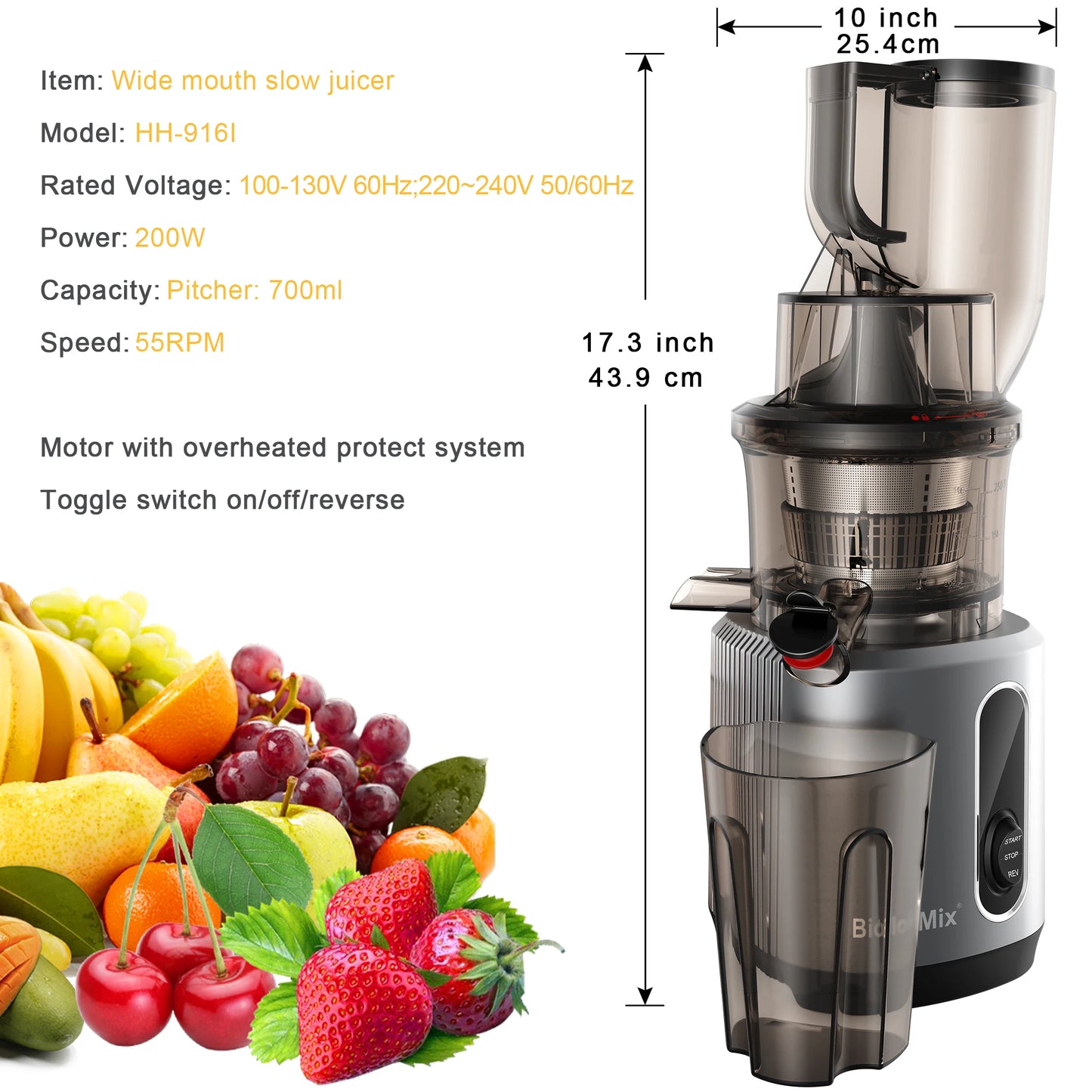 FreshMix Cold Press Juicer Pro
