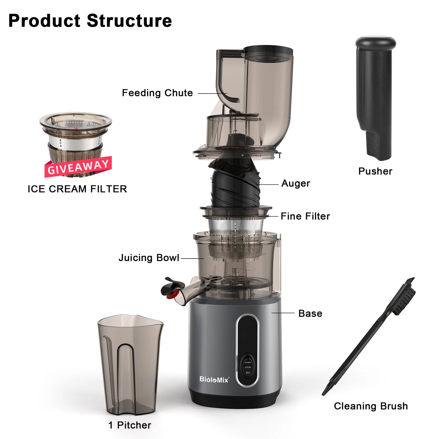 FreshMix Cold Press Juicer Pro